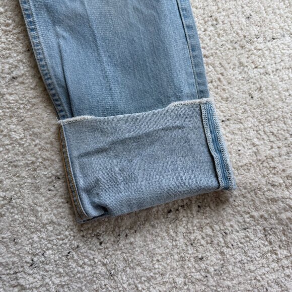 Rag & Bone Straight Wide Leg Light Blue Jeans - Picture 6 of 7